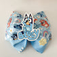 Blue dog bow. Ribbon bows, Hair bow, Hair accessories , blue dog birthday gift , blue dog accessories, handmade bows, lazos