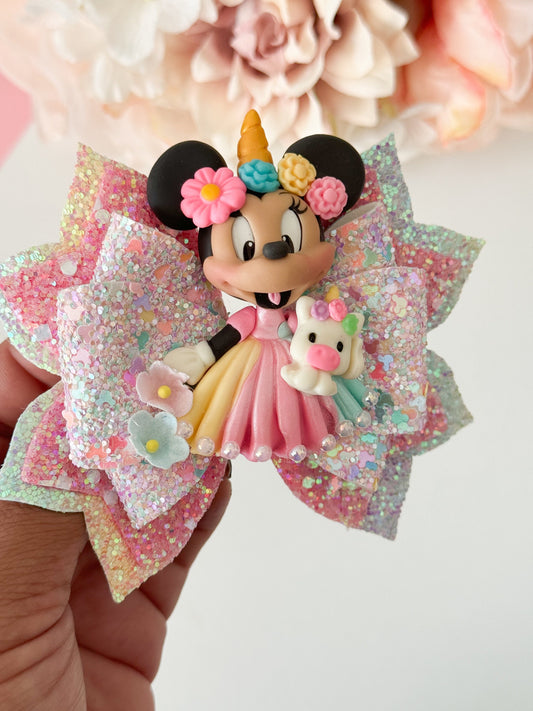 mouse bow. Character bows, Minie bow, Hair bow, Hair accessories, magical mouse bow, birthday bows, girl accessories, mouse birthday gift