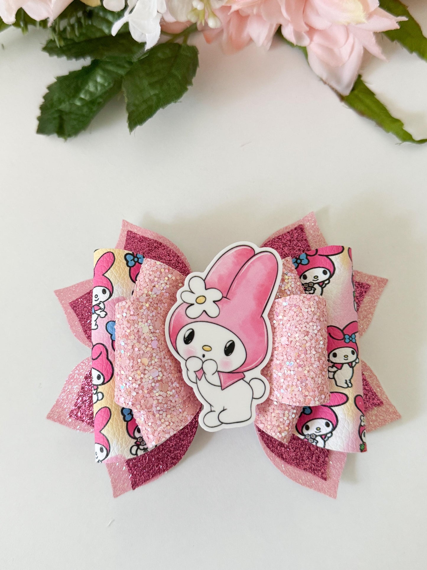 Hello cat friend bow  , Characters bows, bows, Hair bow, melody , hk friends bows,lazos, girls gift