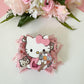 Hello cat bow  , Characters bows, bows, Hair bow, cat bow , kitty birthday, kitty bows, hello cat accessories, lazos