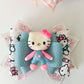 Hello cat bow  , Characters bows, bows, Hair bow, cat bow , kitty birthday, kitty bows, hello cat accessories, lazos