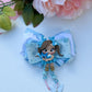 blue dog bow, ribbon, bows, Hair bow, luxury accessories ,lazos, birthday gifts for girls, blue dog  birthday