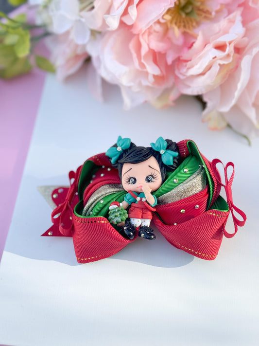 Christmas bow, Christmas handmade, Christmas gift ,bows, handmade gift for girls. Beautiful bows, lazos, Christmas present