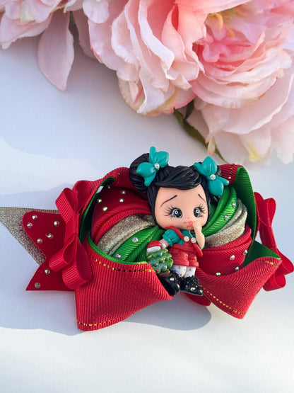Christmas bow, Christmas handmade, Christmas gift ,bows, handmade gift for girls. Beautiful bows, lazos, Christmas present