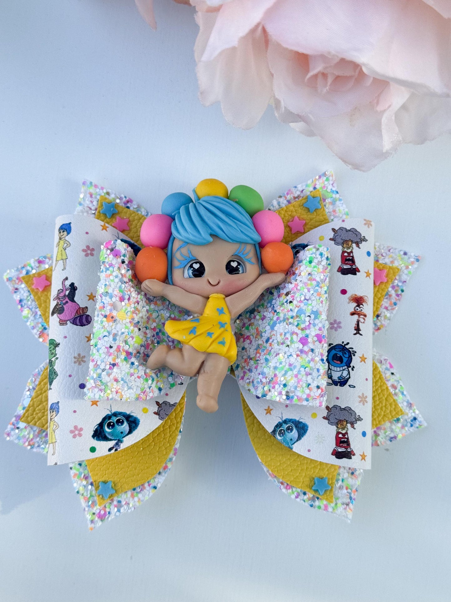 Emotions bow  , Characters bows, bows, Hair bow, joy bow , emotion birthday accessories ,lazos, birthday gifts for girls