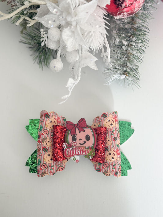 Christmas bow, Christmas handmade, Christmas gift ,bows, handmade gift for girls. Beautiful bows, lazos, Christmas present