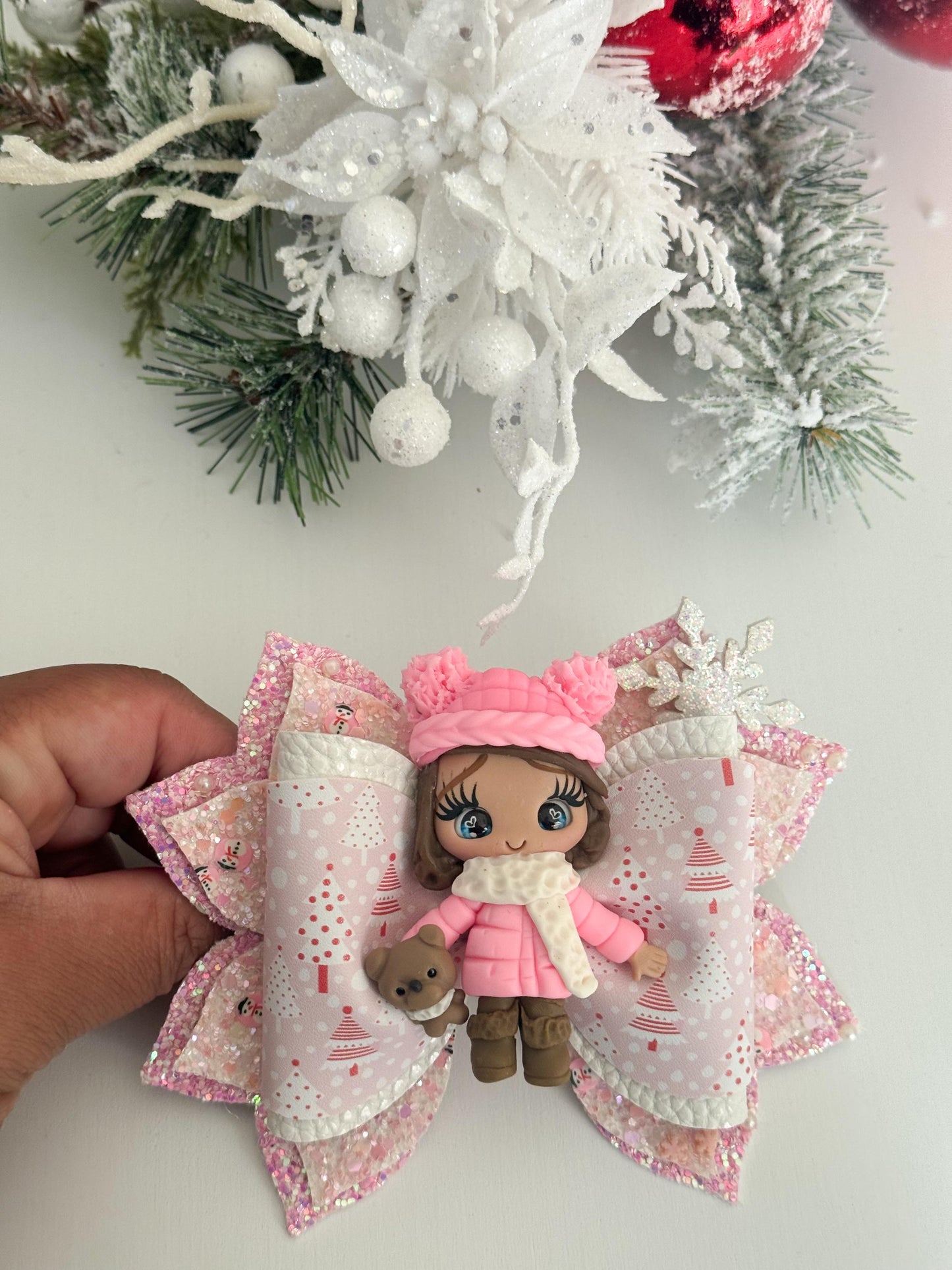 Christmas bow, Christmas handmade, Christmas gift ,bows, handmade gift for girls. Beautiful bows, lazos, Christmas present