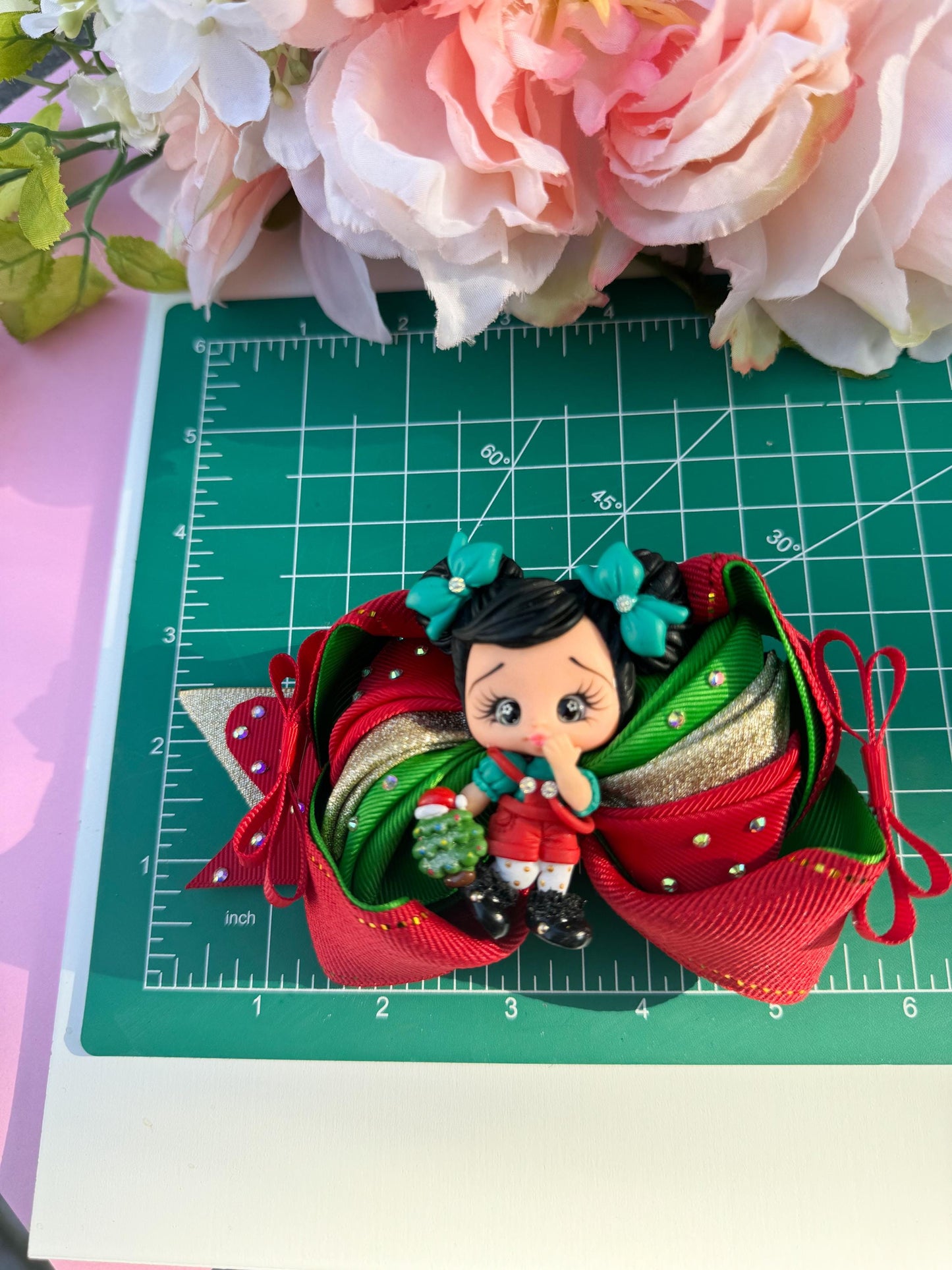 Christmas bow, Christmas handmade, Christmas gift ,bows, handmade gift for girls. Beautiful bows, lazos, Christmas present