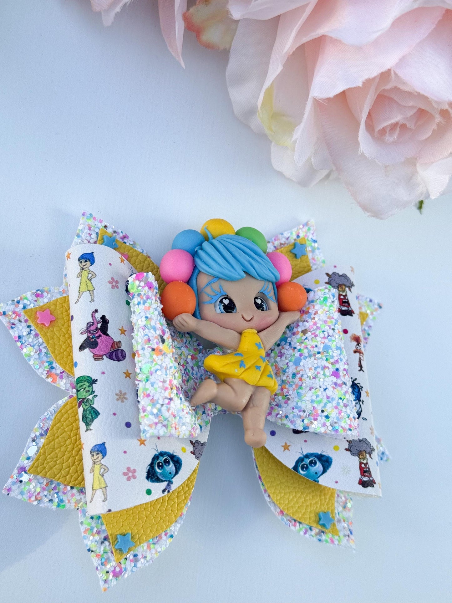 Emotions bow  , Characters bows, bows, Hair bow, joy bow , emotion birthday accessories ,lazos, birthday gifts for girls