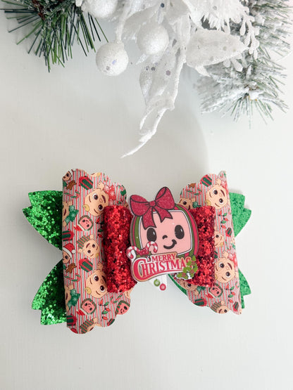Christmas bow, Christmas handmade, Christmas gift ,bows, handmade gift for girls. Beautiful bows, lazos, Christmas present