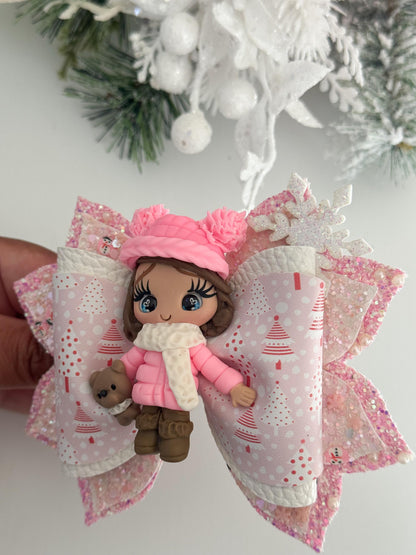 Christmas bow, Christmas handmade, Christmas gift ,bows, handmade gift for girls. Beautiful bows, lazos, Christmas present