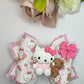 Hello cat bow  , Characters bows, bows, Hair bow, cat bow , kitty birthday, kitty bows, hello cat accessories, lazos