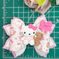 Hello cat bow  , Characters bows, bows, Hair bow, cat bow , kitty birthday, kitty bows, hello cat accessories, lazos