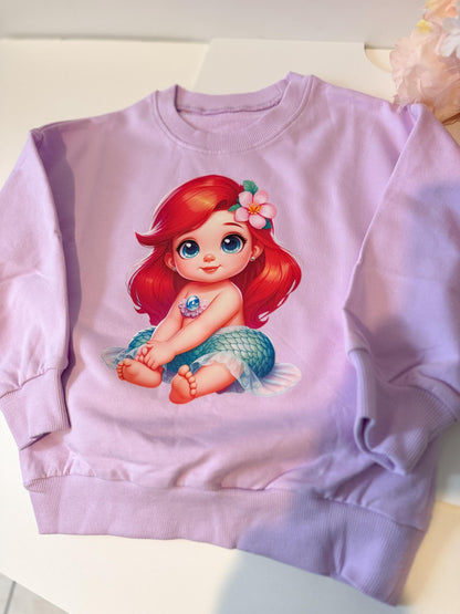Mermaid sweaters, mermaid accessories, mermaid birthday gift, toddler apparel, light sweater
