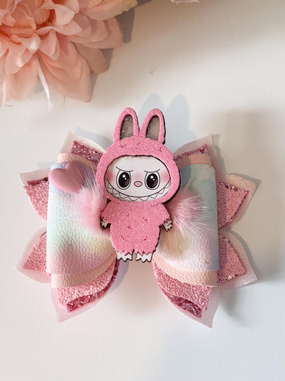 Labubu bows , bows, handmade bows, girl accessories, lazos, gifts for girls,  monsters bows, monsters accessories
