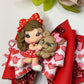 Valentines  bows, bows, lazos, girly bows, girl accessories, girl bows, valentines gift ideas