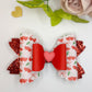 Valentines  bows, cherry bow, bows, lazos, girly bows, girl accessories, cherries print , valentines gift ideas