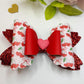 Valentines  bows, cherry bow, bows, lazos, girly bows, girl accessories, cherries print , valentines gift ideas