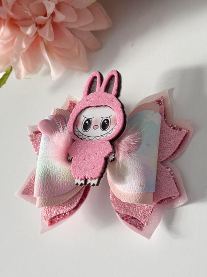 Labubu bows , bows, handmade bows, girl accessories, lazos, gifts for girls,  monsters bows, monsters accessories