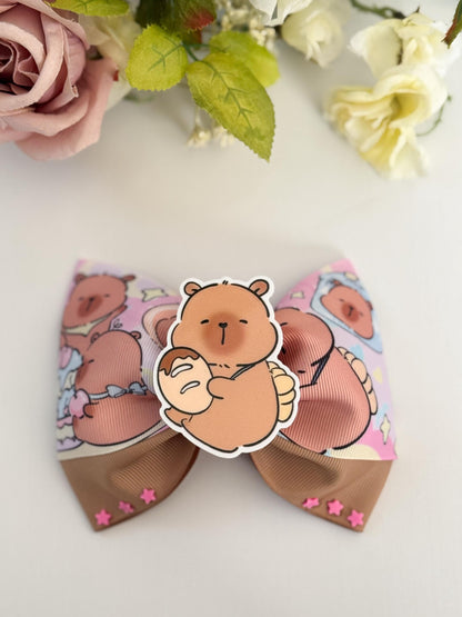 Capybara bows. Ribbon bows, Hair bow, Hair accessories ,  trending birthday gift , accessories, handmade bows, lazos