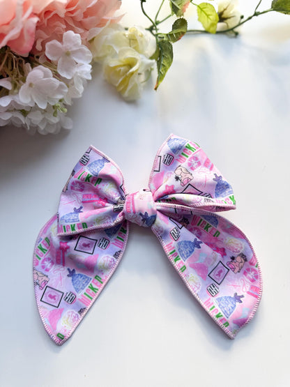 Sailor bow, big bow ,bow for girls, fabric bow , girl  accessories