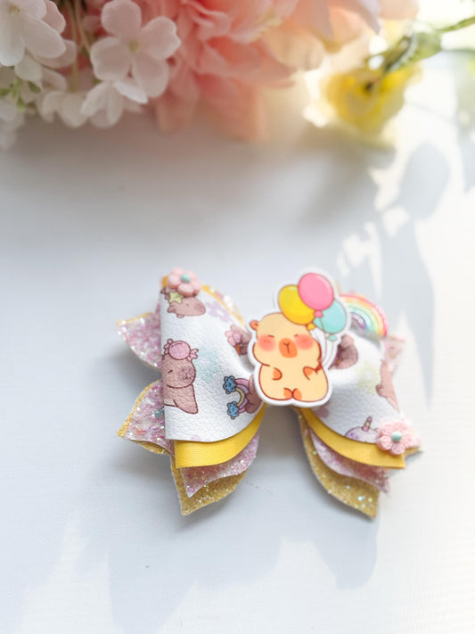 Capybara bows. Cappy bows, Hair bow, Hair accessories ,  trending birthday gift , accessories, handmade bows, lazos