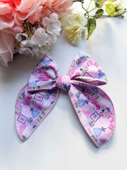 Sailor bow, big bow ,bow for girls, fabric bow , girl  accessories