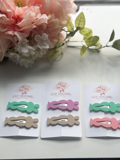 Easter clips , Easter bow set , bunny clips , accessories, Easter, Easter basket