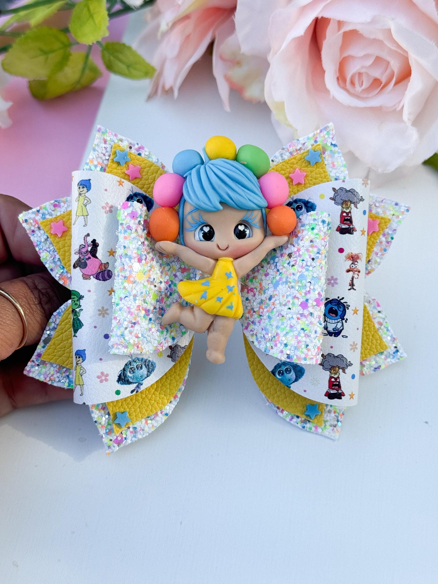Emotions bow. Character bows, emotion bows, Hair bow, Hair accessories ,birthday gift , handmade bows, feeling characters