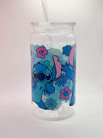 Blue alien  plastic cup, 16oz plastic cup, milk cup, libby cups