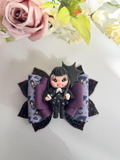 Wednesday bows . Character bows, bows, Hair bow, Hair accessories  ,  handmade bows , tv characters bow