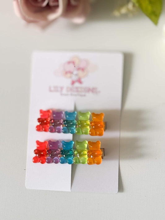 clips , gummies  clip set , bear gummies clips , accessories, fashion items