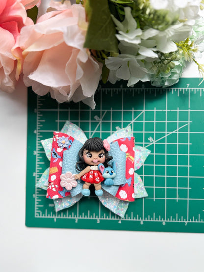 Blue Alien bow. Character bows, bows, Hair bow, Hair accessories , lilo birthday gift , accessories, handmade bows