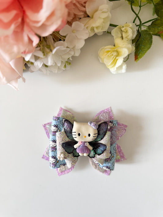 Hello cat bow  , butterfly  bows, bows, Hair bow, cat bow , kitty birthday, kitty bows, hello cat accessories, lazos