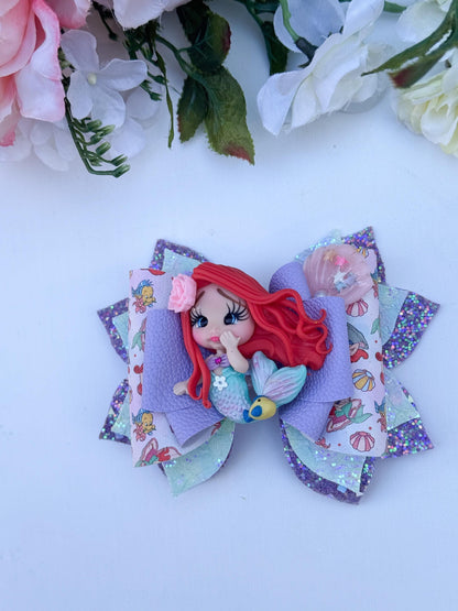Mermaid bow,Mermaid birthday accessories , Hair bow, handmade bows, lazos. Summer bows