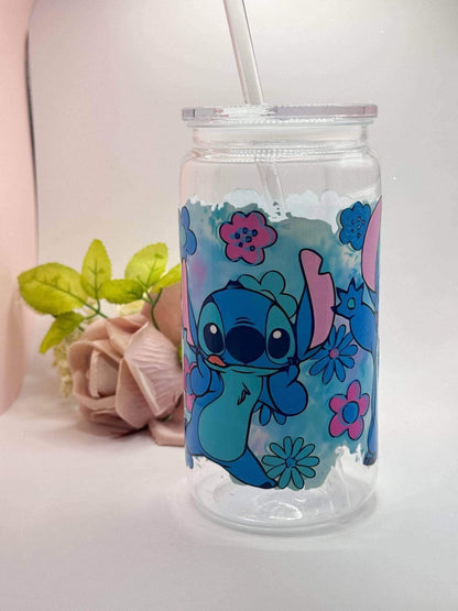Blue alien  plastic cup, 16oz plastic cup, milk cup, libby cups