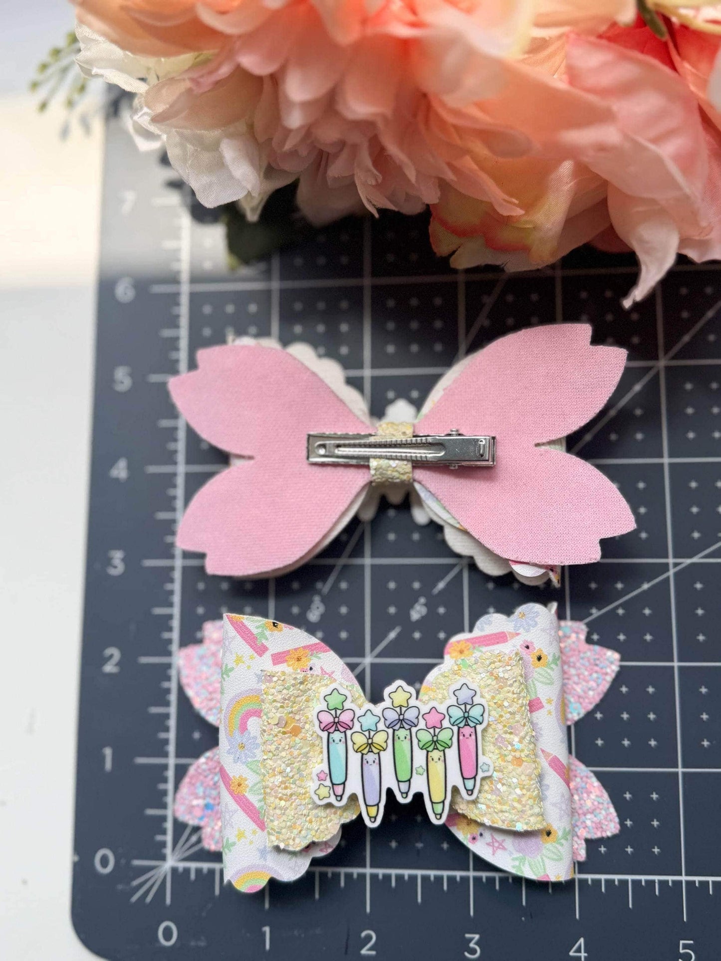 Back to school bows, bows, bow set, lazos, piggie bows, girl accessory, handmade, girl