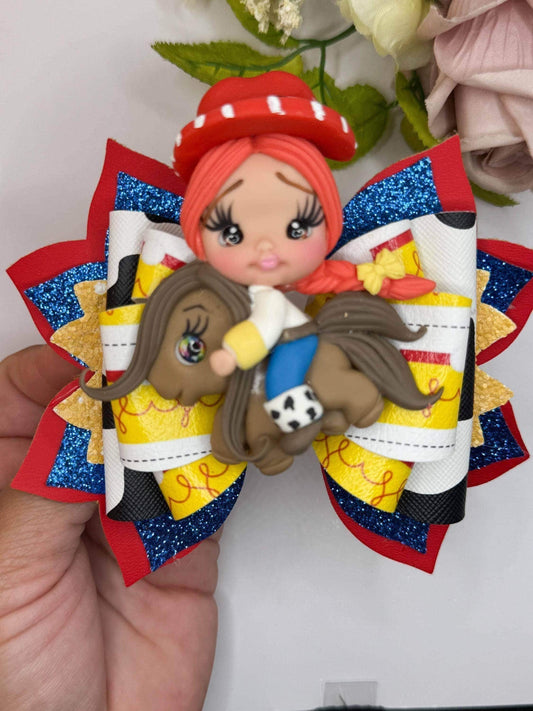 Cowgirl bow. Character bows, bows, Hair bow, Hair accessories , cowgirl birthday gift ,  handmade bows
