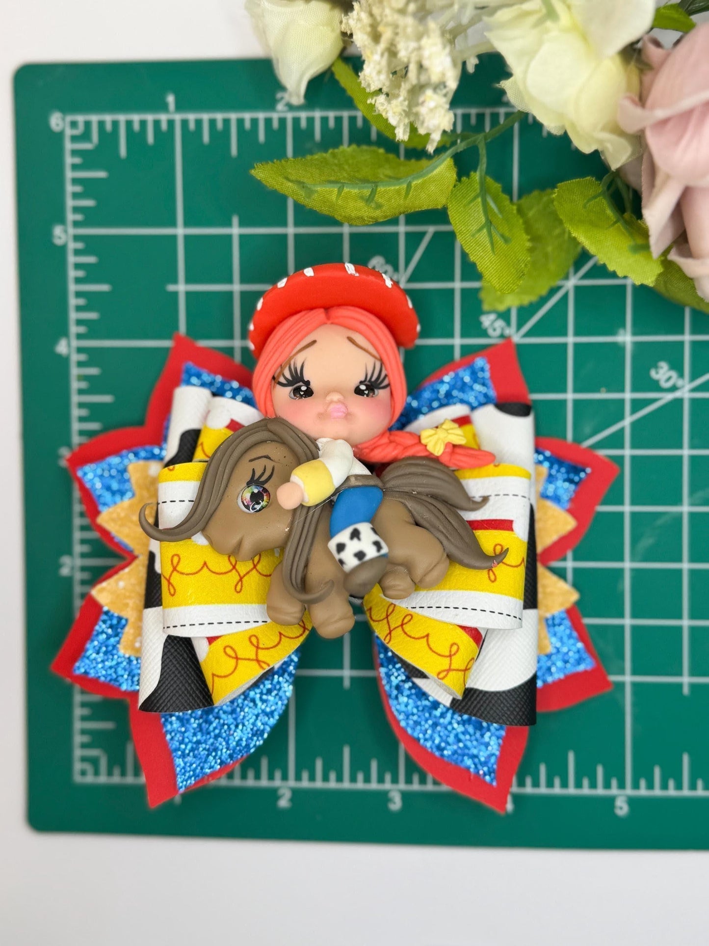 Cowgirl bow. Character bows, bows, Hair bow, Hair accessories , cowgirl birthday gift ,  handmade bows