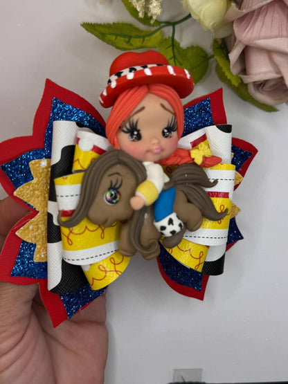 Cowgirl bow. Character bows, bows, Hair bow, Hair accessories , cowgirl birthday gift ,  handmade bows