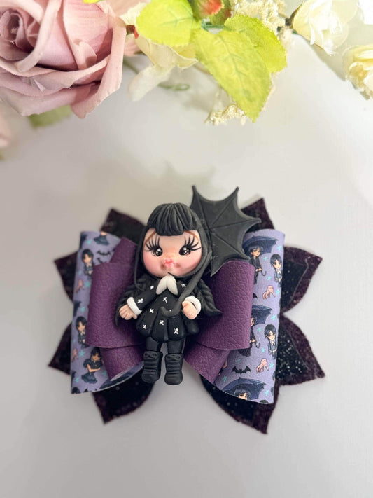 Wednesday bows . Character bows, bows, Hair bow, Hair accessories  ,  handmade bows , tv characters bow