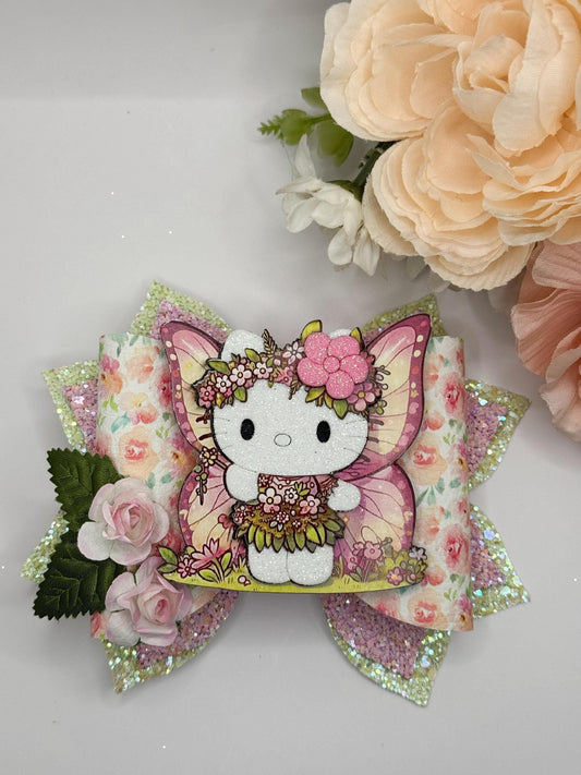 Hello cat bow, Characters bows, bows, Hair bow, cat bow , kitty birthday,hk bows, hello cat accessories, lazos